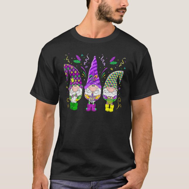 Mardi Gras Gnomes Funny Jester Hat Gnomes Lover Me T Shirt (Framsida)