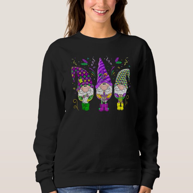 Mardi Gras Gnomes Funny Jester Hat Gnomes Manar Wo T Shirt (Framsida)