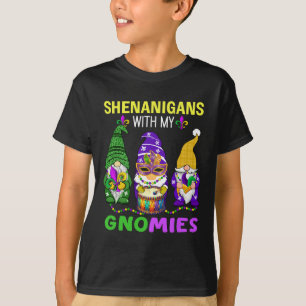 Mardi Gras Gnomes Leopard Carnival New Orleans Tri T Shirt