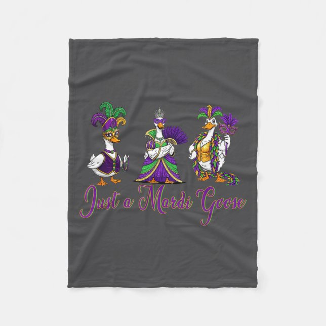 Mardi Gras Goose 2026 Gift Funny Tee Men, Women  Fleecefilt (Framsidan)