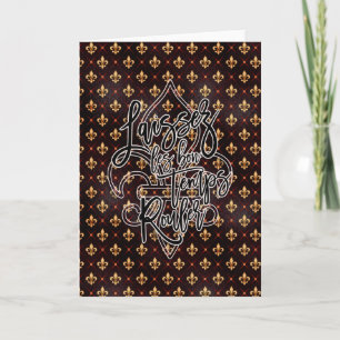 Mardi Gras Greeting Card, låt Bra Times Roll Kort