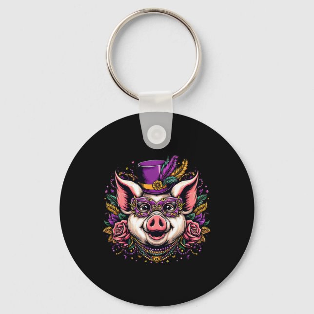 Mardi Gras Gris  Nyckelring (Framsida)