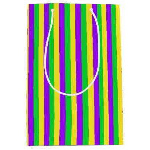 Mardi Gras Grönt, Gult, Lila Stripe