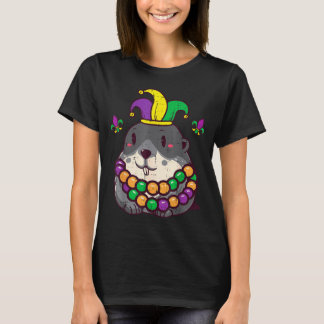 Mardi Gras Groundhog Fat Tuesday Woodchuck Men Wom T Shirt