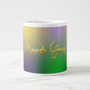 Mardi Gras Gul, Lila, Grön Jumbo Mugg