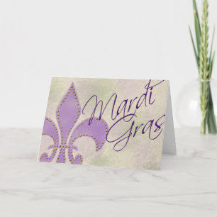Mardi Gras hälsning Kort