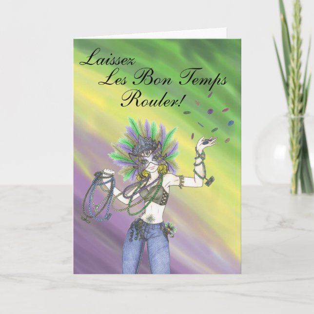 Mardi Gras hälsningkort Kort (Framsida)