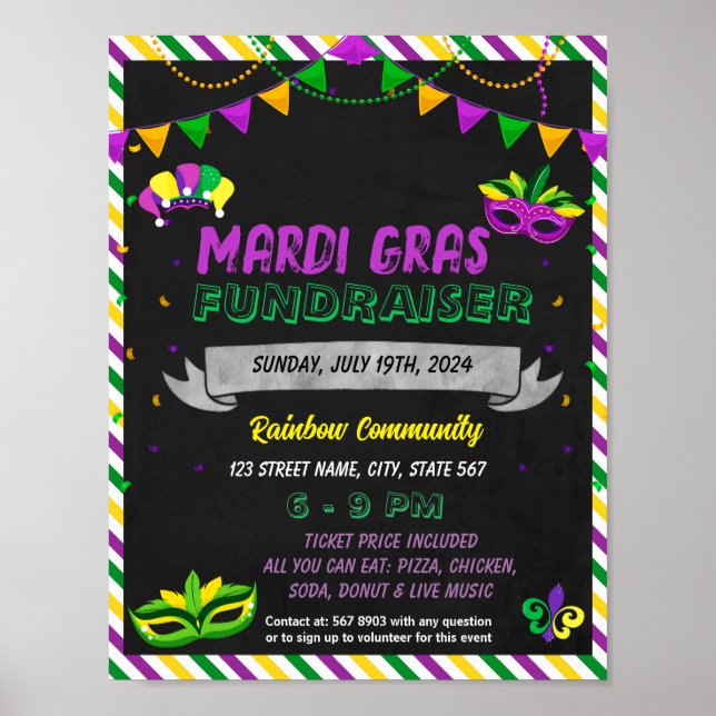 Mardi Gras-händelsemall Poster (Framsidan)