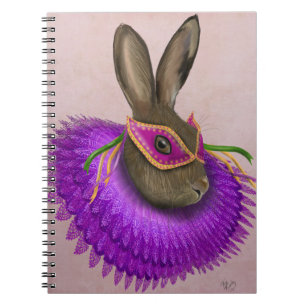 Mardi Gras Hare 4 Anteckningsbok Med Spiral