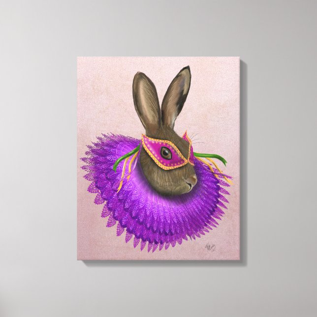 Mardi Gras Hare Canvastryck (Framsida)