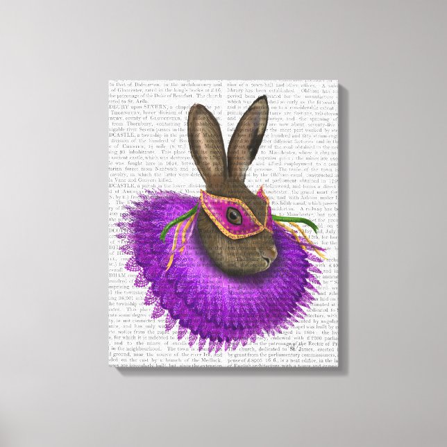 Mardi Gras Hare Canvastryck (Framsida)