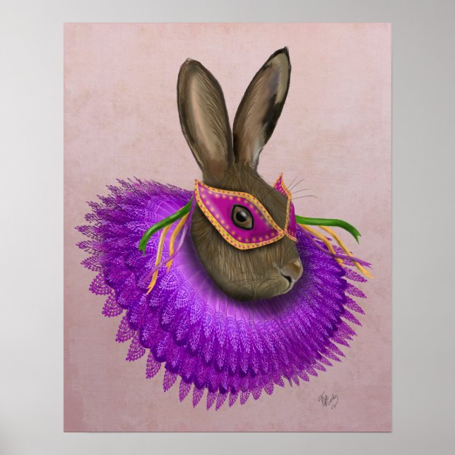 Mardi Gras Hare Poster (Framsidan)