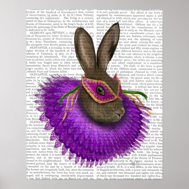 Mardi Gras Hare Poster (Framsidan)