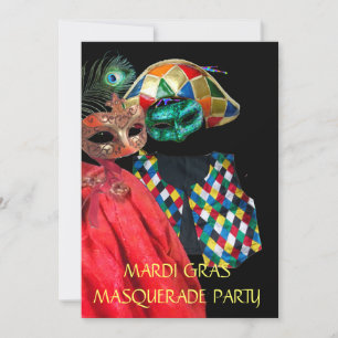 MARDI GRAS HARLEQUIN COSTUME MASQUERADE PARTY INBJUDNINGAR
