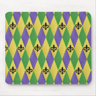 Mardi Gras Harlequin Fleur De Lis Musmatta