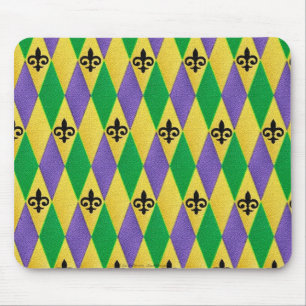 Mardi Gras Harlequin Fleur De Lis Musmatta