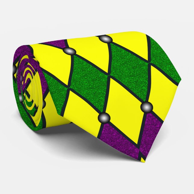 Mardi Gras Harlequin Jester Mönster Slips (Rullad)