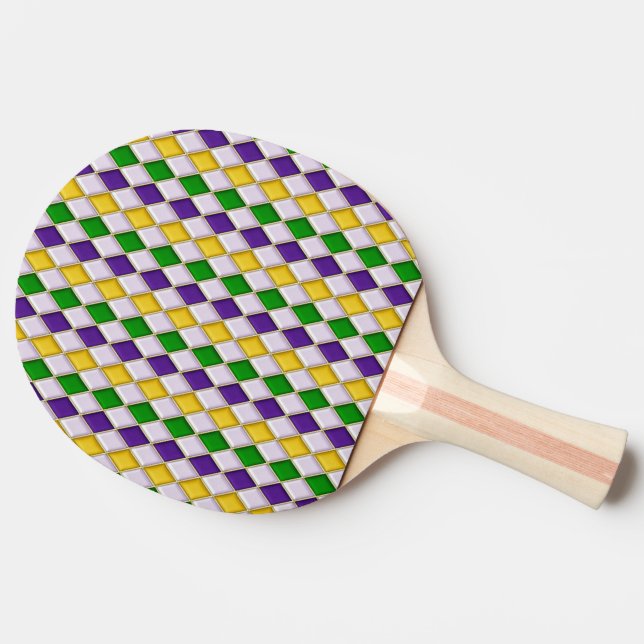 Mardi Gras Harlequin Mönster 2 Paddles Pingisracket (Sidan)