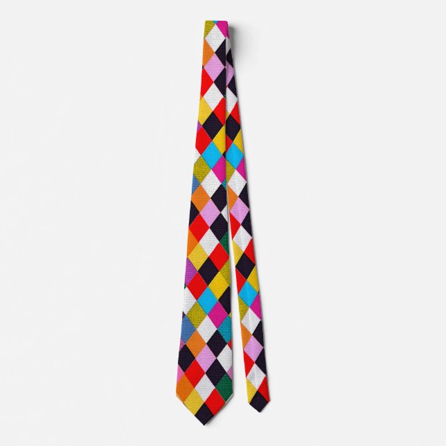 MARDI GRAS HARLEQUIN MÖNSTER Colorful Rhombi Slips (Framsida)