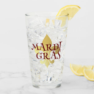 Mardi Gras Harlequin Mönster Glaskopp