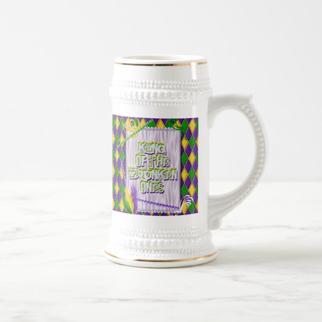 Mardi Gras Harlequin Mönster, Pärlor, fjädrar Sejdel (Höger)