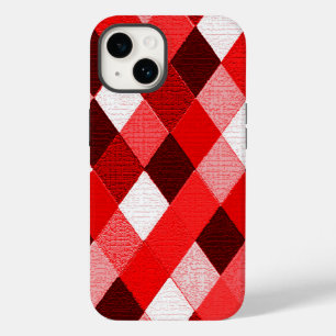 MARDI GRAS HARLEQUIN MÖNSTER Red Rosa White Rhombi
