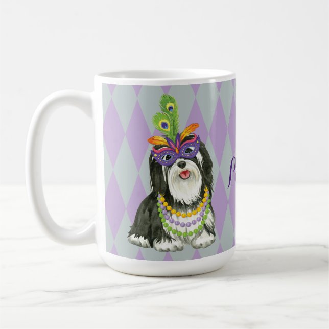 Mardi Gras Havanese Kaffemugg (Vänster)