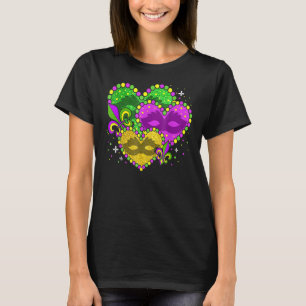 Mardi Gras Heart Fleur De Lys Symbol Funny Mardi G T Shirt