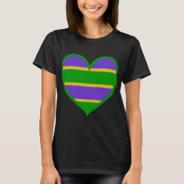 Mardi Gras Heart T Shirt