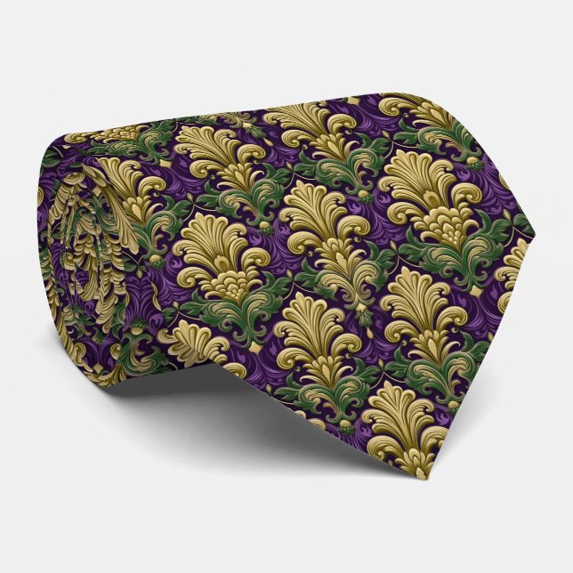 Mardi Gras herrkrage  Slips (Rullad)