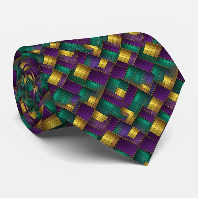 Mardi Gras herrkrage  Slips (Rullad)