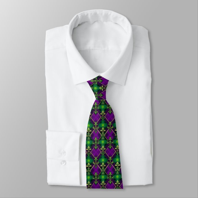Mardi Gras herrkrage  Slips (Bunden)