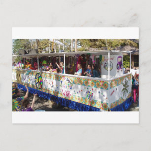 Mardi Gras Hippie Flyter Vykort