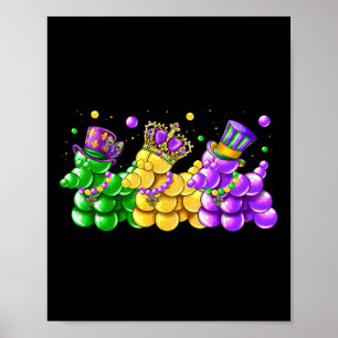 Mardi Gras Hundar Carnival Party Kvinnor Poster