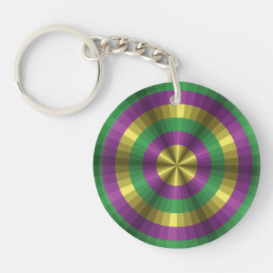 Mardi Gras Illusion Acrylic Keychain