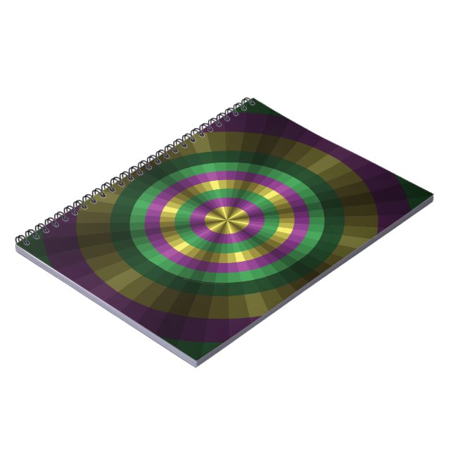 Mardi Gras Illusion Anteckningsbok Med Spiral (Vänstra Sidan)