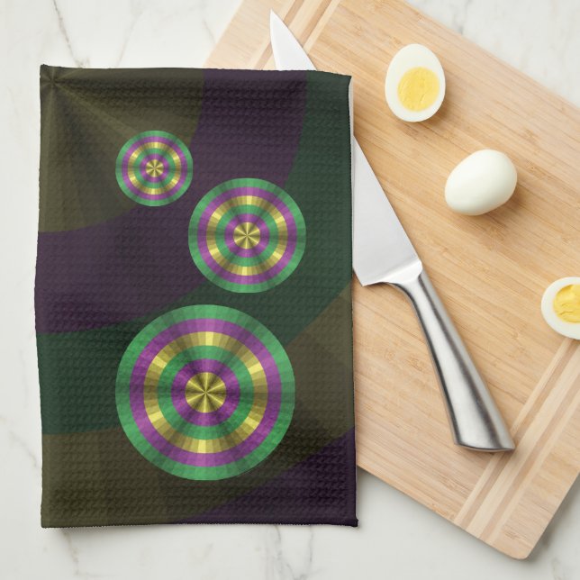 Mardi Gras Illusion Handduk Kökshandduk (Vikt i Fjärdedel)
