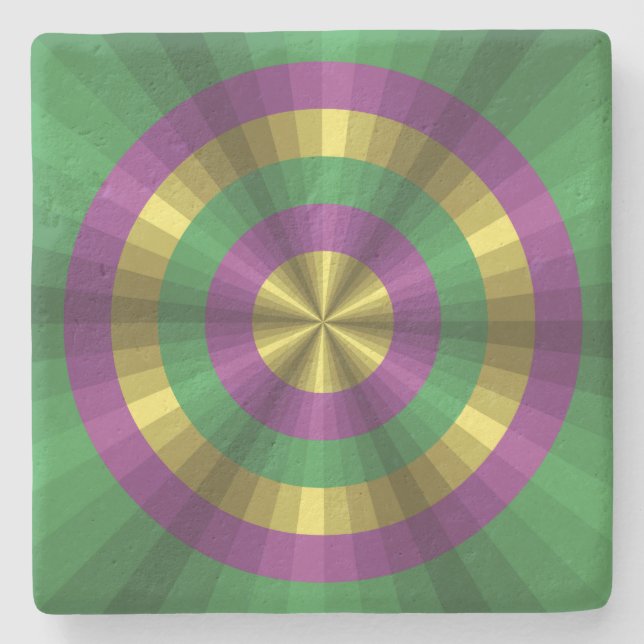 Mardi Gras Illusion Stenglasunderlägg Stenunderlägg (Framsidan)