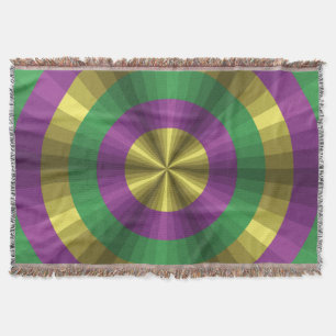 Mardi Gras Illusion Throw Blanket Filt