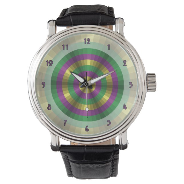Mardi Gras Illusion Watch Armbandsur (Framsida)