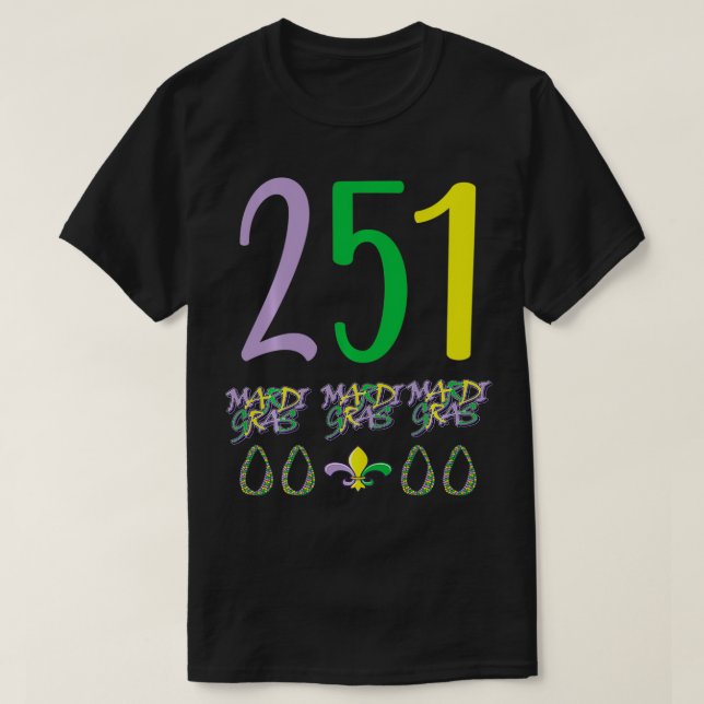 Mardi Gras in Mobile Alabama T Shirt (Design framsida)