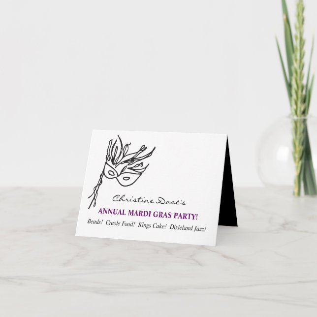 Mardi Gras! Inbjudan (Framsida)