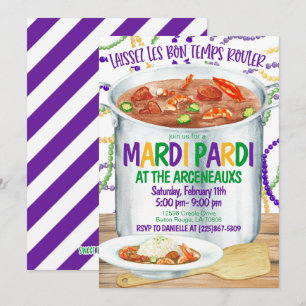 Mardi Gras-inbjudan Inbjudningar