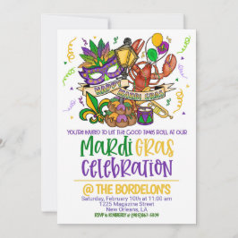 Mardi Gras-inbjudan Inbjudningar