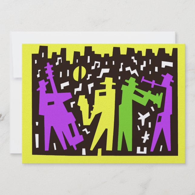 Mardi Gras-inbjudan Inbjudningar (Framsida)