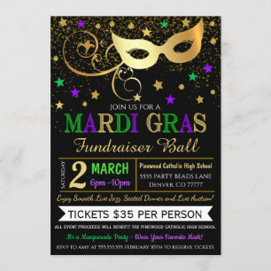 Mardi Gras-inbjudan Inbjudningar