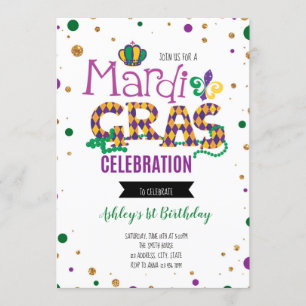 Mardi gras-inbjudan inbjudningar