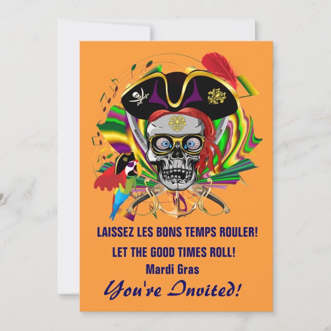 Mardi Gras-inbjudningar Inbjudningar (Framsida)