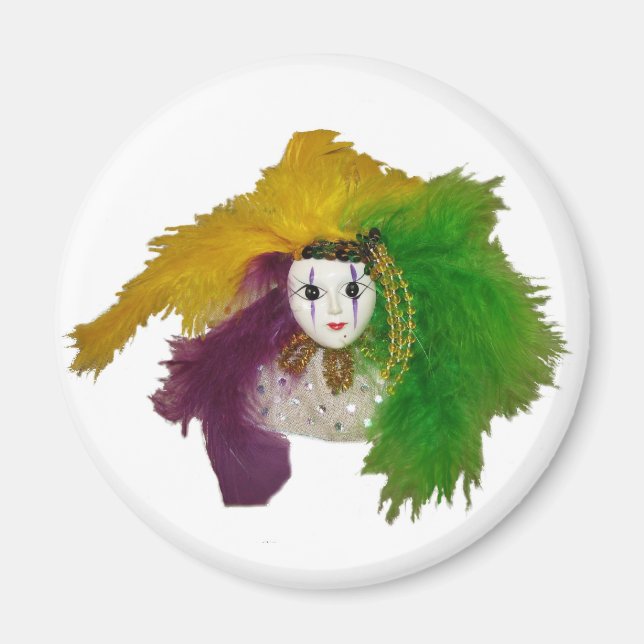 Mardi Gras Indian Mask Magnet (Framsidan)