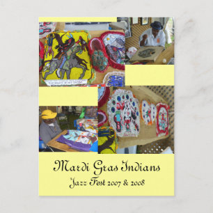 Mardi Gras Indians & Costumes - vykort